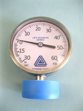 Em031010041421a0000 Anderson-negele New 1 1/2 Inch Tri-clamp Sanitary Diaphragm Vacuum/pressure Gauge G3