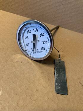 03-487-001 Ashcroft Temperature Gauge 50-400 Degrees 3 Inch Face
