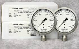 10-1008-sl-04l-200 Ashcroft 10-1008-sl-04l-200# 4in 200 Psi Pressure Gauge 1/2 Inch Npt 316 Ss Glycerin Filled Lower Mount