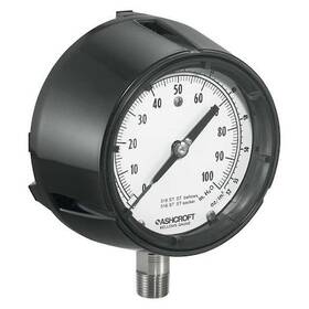 1188s Ashcroft Low Pressure Gauge To 100 Psi 4 1/2 In Dial Npt