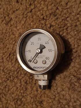 1349 Ashcroft Pressure Gauge 0-60 Psi Aisi 316