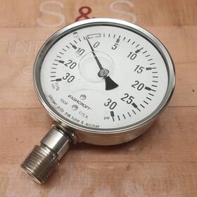 1jae4425-006 Ashcroft Metric Case Gauge Glycerine 100mm Face 1/2 Inch Npt - Used
