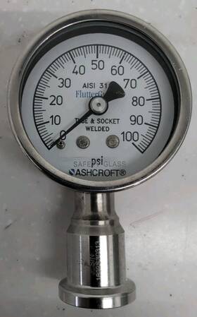 201032s75l-xsg100 Ashcroft 201032s75l-xsg100# 100 Psi 3a Sanitary Pressure Gauge 2 Inch Safety Glass