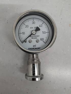 201032s75l-xsg60 Ashcroft 201032s75l-xsg60# 3a Sanitary Pressure Gauge 2 Inch Safety Glass