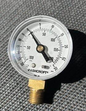 20w1005-h-02l-15 Ashcroft 20w1005-h-02l-15# 2 Inch Pressure Gauge 15 Psi Lm 1/4 Npt New