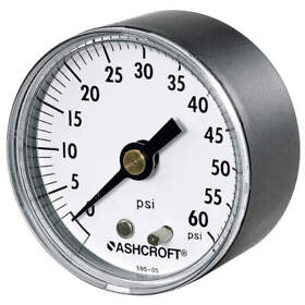 20w1005ph02b300 Ashcroft 20w1005ph02b300# Gauge Pressure 0 To 300 Psi Back 2 In