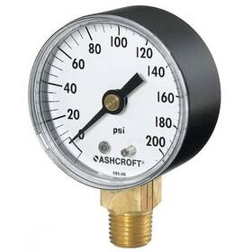 20w1005ph02l300 Ashcroft 20w1005ph02l300# Industrial Pressure Gauge To 300 Psi 2 In Dial