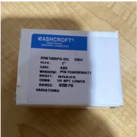 20w1006ph Ashcroft Pressure Gauge 2 In 0-200 Psi 1/4 Npt Lower Mt
