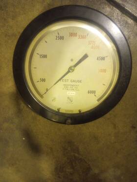 217-2600 Ashcroft Vintage 0-6000 Psi Test Gauge Maxisafe Duragauge