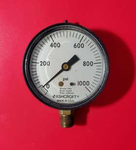 238a573-01 Ashcroft Pressure Gauge 2 3/4in 0-1000psi - 1/2 Inch Npt Thread