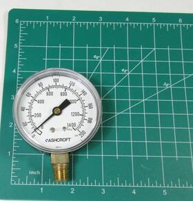 238a638-01 Ashcroft Dual Read 0-200 Psi 0-1400 Kpa Air Pressure Gage Gauge Used