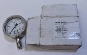 241009 Ashcroft Stainless Steel Pressure Gauge Bottom Mount Npt 0-200 Psi 1/4 Inch