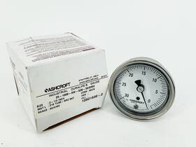25-1009-aw-02b-30 Ashcroft 25-1009-aw-02b-30/0imv New 25-1009-aw-02b-30/oimv Vacuum Gauge 2-1/2 Inch 30/0imv 316 Tube