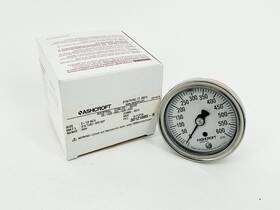 25-1009-awl-02b-600 Ashcroft 25-1009-awl-02b-600# New Pressure Gauge 0-600psi 2.5 Inch Face 1/4 Npt