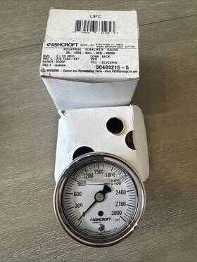 25-1009-swl-02b-3000 Ashcroft 25-1009-swl-02b-3000# Industrial Duralife Gauge