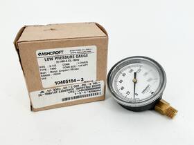 25-1490-a-02l-160iw Ashcroft New Low Pressure Gauge 2.5 Inch 0-160iw 1/4 Npt