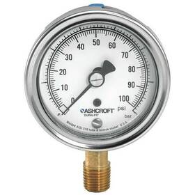 251009awl02l30 Ashcroft 251009awl02l30# Industrial Pressure Gauge To 30 Psi 2 1/2 In Dial