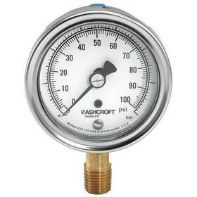251009awl02l600 Ashcroft 251009awl02l600# Pressure Gauge To 600 Psi 1/4 In Mnpt Stainless