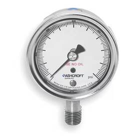 251009sw02lx6b200 Ashcroft Industrial Pressure Gauge To 200 Psi 2 1/2 In