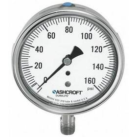 251009swl02l1000 Ashcroft 251009swl02l1000# Industrial Pressure Gauge 1000 Psi Liquid Filled 2.5in Dial 1/4in Npt Stainless