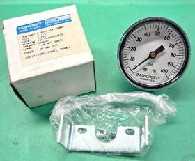 25w1001th02bxuc100 Ashcroft 25w1001th02bxuc100# Pressure Gauge With Bracket 2 1/2 Inch 0-100psi 1/4 Npt Fs