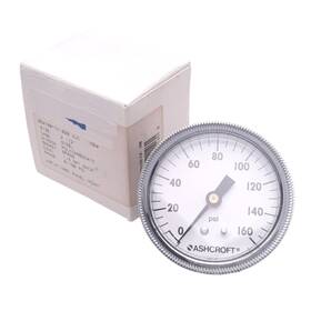 25w1001th02bxuc160 Ashcroft 25w1001th02bxuc160# Pneumatic Pressure Gauge 0-160psi 2-1/2 Inch 1/4 Npt