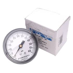 25w1001th02bxuc60 Ashcroft 25w1001th02bxuc60# Pneumatic Pressure Gauge 0-60psi 2-1/2 Inch 1/4 Npt