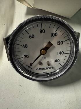 25w1001th02bxuczg160 Ashcroft 25w1001th02bxuczg160# Back Mount Pressure Gauge 0-160 Psi 2.5in Face 1/4in Conn 25w1001