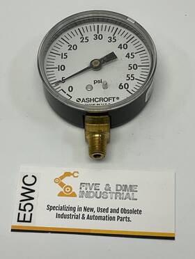 25w1005-60 Ashcroft 2-1/2ftft 60psi Gauge 1/8ftft Npt Brass Lower