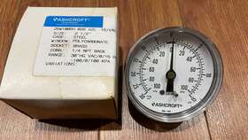 25w1005h-02b-xzc Ashcroft Pressure Gauge 2-1/2 Inch Conn 1/4 Npt 30 Hg Vac/0/15psi