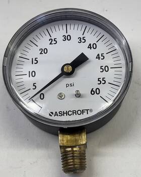 2c500 Ashcroft Pressure Gauge 2 1/2 Inch 60psi