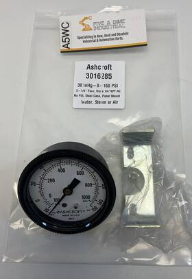 3016285 Ashcroft 2-1/4ftft 150psi To 30 Inch Hg Panel Mount Gauge 1/4ftft Npt