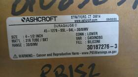 30187276-3 Ashcroft New Duragauge 30/0imv 4.5 Inch Lm