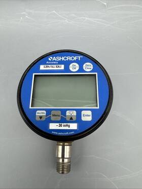 302174sd02l30 Ashcroft 302174sd02l30/0imv Digital Pressure Gauge 3 Inch Dia. 30/0 Inhg Used