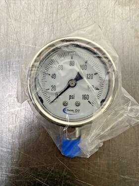 310l-254f Ashcroft Chem Oil 2 1/2 In 160 Psi Pressure Gauge