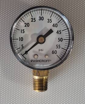 33hp88 Ashcroft Industrial Pressure Gauge 60 Psi 2 In Dial 1/4 Npt