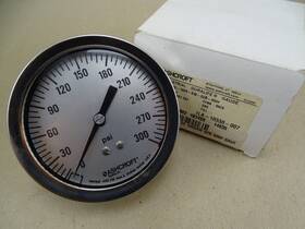 35-1009-aw-02b-300 Ashcroft 35-1009-aw-02b-300# 3.5 Inch Duralife Gauge 300 Psi 1/4 Npt