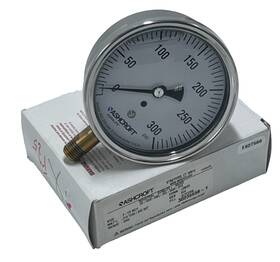 35-1009-awl-02l-300 Ashcroft 35-1009-awl-02l-300#-xc4 Duralife Pressure Gauge 3.5 Inch 0-300 Psi Liquid
