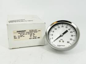 35-1009-sw-02b-60x-xlj Ashcroft New Pressure Gauge 3-1/2 Inch 60psi 316 Tube