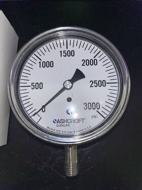 35-1009-sw-02l-3000 Ashcroft 35-1009-sw-02l-3000# Duralife Gauge - 1/4 Inch Npt -0-3000psi -aisi 316 Tube And Socket Stainless