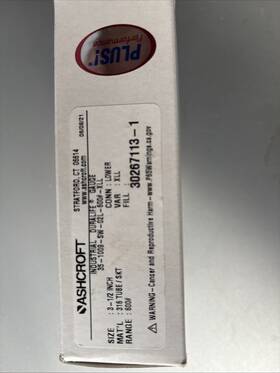 35-1009-sw-02l-600 Ashcroft 35-1009-sw-02l-600#-xll Pressure Guage 0-600