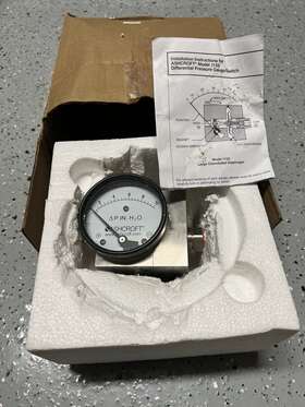 35-1133sd-25s-xvd-10iw Ashcroft Model 1133 Differential Pressure Gauge 1133sd 1/4 Inch Npt 0-10 H2o - New