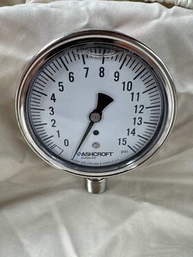 351009swl04l15 Ashcroft 351009swl04l15# Duralife Type 1009 Stainless Steel Case Glycerin Filled Pressure Gauge
