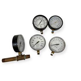 355-02 Ashcroft Marsh Weksler Pressure Gauges 0-15 0-200 0-160 0-300 Psi 5 Pcs Set