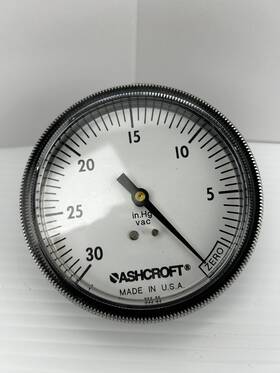 355-35 Ashcroft Air Pressure Gauge 0-30 Inch Hg Vac