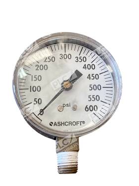 436-11 Ashcroft Pressure Gauge 600 Psi Lower Mount 1/4 Inch Npt Industrial