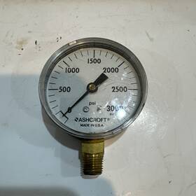 436-28 Ashcroft Air Pressure Gauge 0-3000 Used