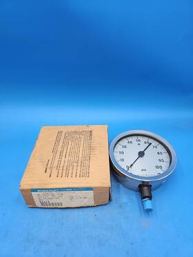 45-1009-a-02l-100 Ashcroft Pressure Gauge 4-1/2in 1/4in Npt 100 Psi