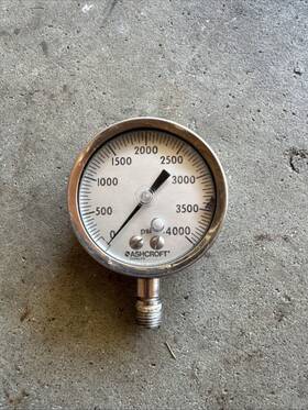 45-1009-s-02b-4000 Ashcroft 45-1009-s-02b-4000# Pressure Gauge 4-1/2in 0-4000psi 1/4in Npt