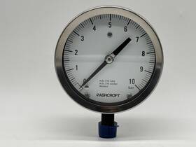 45-1009-s-04l-10br Ashcroft General Service Gauge 4.5 Inch Low Mount Black New Open